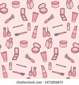 Make Up Hand Drawn Pattern Illustration