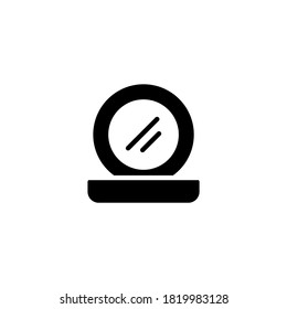 Make up Icon in black flat glyph, filled style isolated on white background