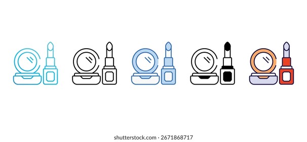 Diseño de icono de maquillaje con fondo blanco ilustración de stock