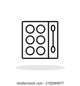 Make Up icon in flat style. Make up symbol for your web site design, logo, app, UI Vector EPS 10.	