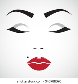 Make up icon isolated on white background. Vector art.