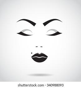 Make up icon isolated on white background. Vector art.
