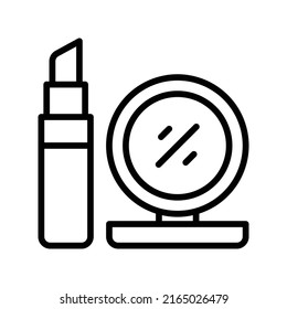 Make Up Icon. Line Art Style Design Isolated On White Background