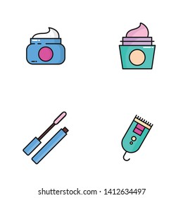 Make up icon set vector. Icon packages for salons and makeup vector