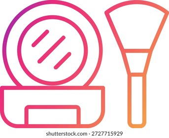 Signo de arte de símbolo de icono de maquillaje