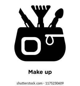 Make up icon vector isolated on white background, logo concept of Make up sign on transparent background, filled black symbol