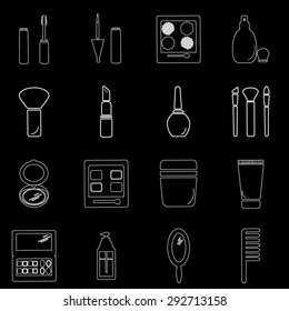 Make up icons set illustration