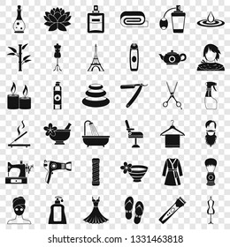 Make up icons set. Simple style of 36 make up vector icons for web for any design