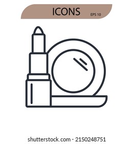 Make up icons  symbol vector elements for infographic web