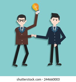 Make idea,Human resource,Businessman design,clean vector