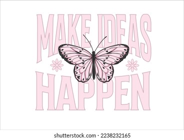 make ideas happen vector design hand drawn