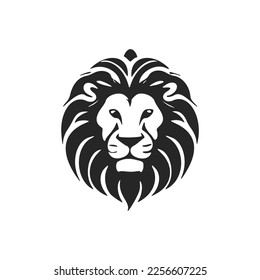 Make an impact with this black and white, clean and minimal lion logo.