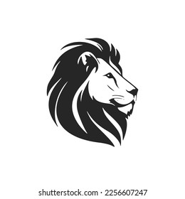 Make an impact with this black and white, elegant lion head logo.