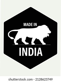 make in india abstract. made in india vector icon