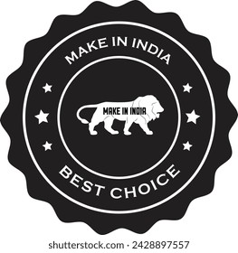 Make in India Schwarz-Weiß Beste Wahl , Make in India, Beste Wahl, Make in India Löwensymbol