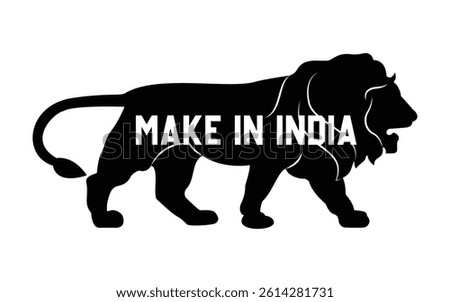 make in India vector icon. Make in India lion symbol.  Make In India Logo. Vocal for local. made in India concept.