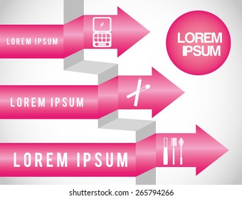 make up infographics design, vector illustration eps10 graphic 