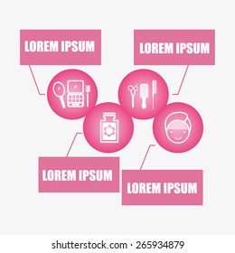 make up infographics design, vector illustration eps10 graphic 