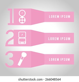 make up infographics design, vector illustration eps10 graphic 