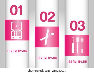 make up infographics design, vector illustration eps10 graphic 