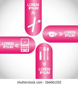 make up infographics design, vector illustration eps10 graphic 