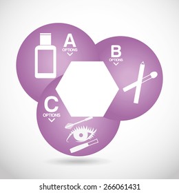 make up infographics design, vector illustration eps10 graphic 
