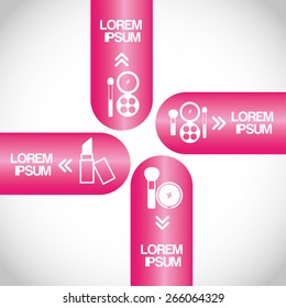 make up infographics design, vector illustration eps10 graphic 