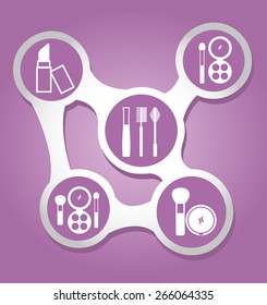 make up infographics design, vector illustration eps10 graphic 