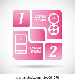 make up infographics design, vector illustration eps10 graphic 