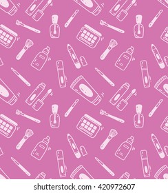 make up kit seamless background