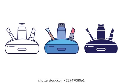 Make Up line and solid illustration icon