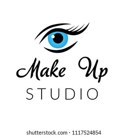 Make Logo Beauty Studio Make Eyes Stock Vector (Royalty Free ...