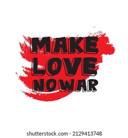 Make love not war illustration Free Vector