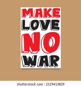 Make love not war illustration Free Vector