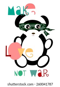 Make love not war panda