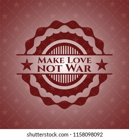 Make Love not War red icon or emblem