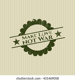 Sello de textura gruesa de goma Make Love not War