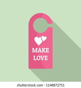 Make love room tag icon. Flat illustration of make love room tag vector icon for web design