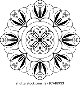 Hago un mandala, se ve muy único, el interior es largo, las hojas son jugosas, el plato principal es delicioso.