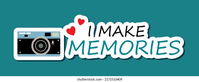 i make memories camera vector