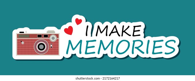 i make memories camera vector