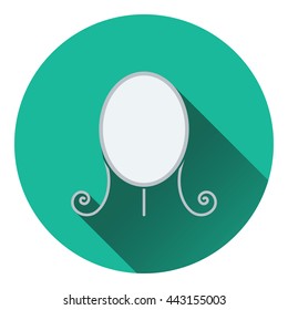 Make Up mirror icon. Flat color design. Vector illustration.