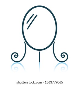 Make Up mirror icon. Shadow reflection design. Vector illustration.