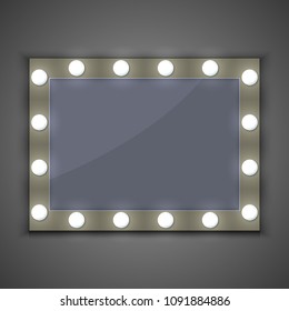 Make up mirror with light bulb