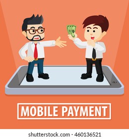 make mobile payment on a big tablet