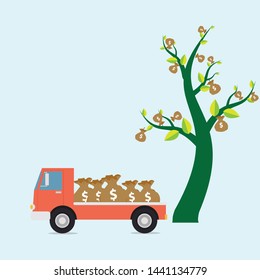 ิัConcept make money by use coin to achieve success,Coin plant