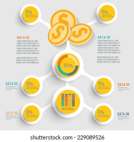 Make money concept and banner for your text editable,clean vector