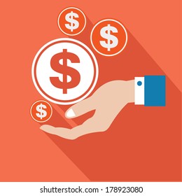 Make money concept,vector