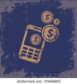 Make money design on old paper background,vector