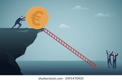 Gana dinero. Inflación del euro, depreciación del euro.Crisis monetaria